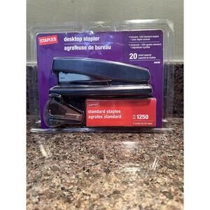 Staples Standard Full Strip Stapler Combo Pack, Black 1250 Ct Staples New.
